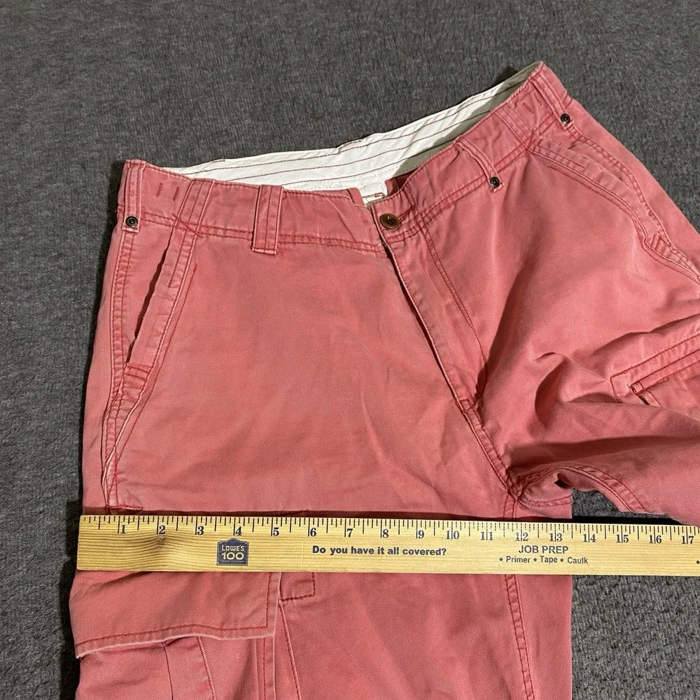 Polo Ralph Lauren Cargo Shorts Men 33 Salmon Pink Cotton Utility Preppy Stencil
